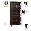 Scranton & Co Transitional 5-Shelf Wood Tall Bookcase in Bing Cherry
