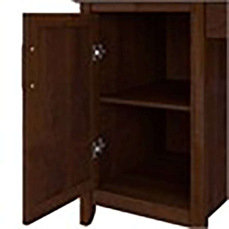 Scranton & Co Wood Computer Desks with Storage Cabinet in Bing Cherry