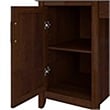 Scranton & Co Wood Computer Desks with Storage Cabinet in Bing Cherry