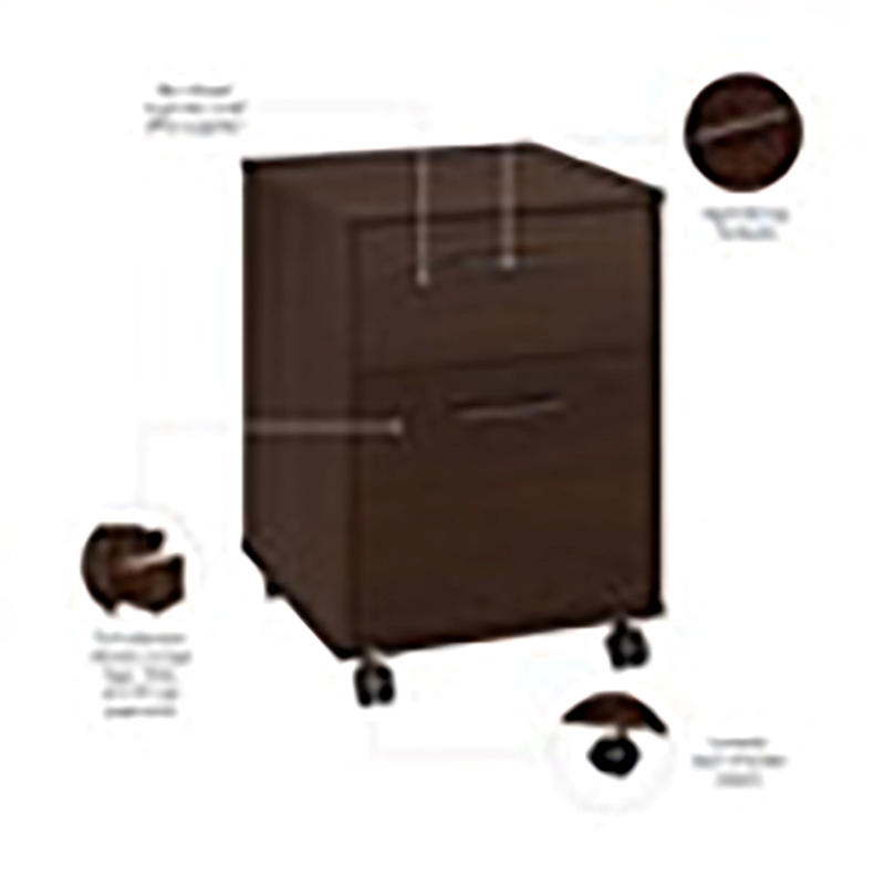 Scranton & Co 2-Drawer Wood Mobile File Cabinet in Bing Cherry