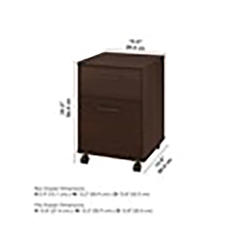 Scranton & Co 2-Drawer Wood Mobile File Cabinet in Bing Cherry