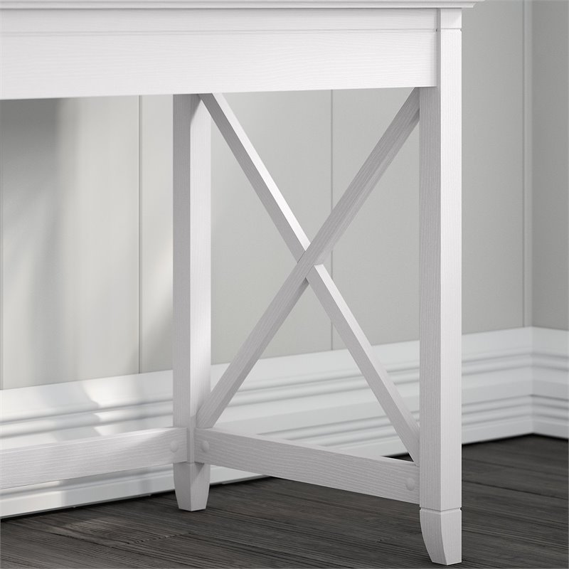Scranton & Co Contemporary Engineered Wood Writing Desk in White