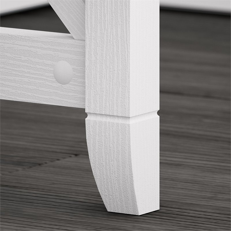 Scranton & Co Contemporary Engineered Wood Writing Desk in White