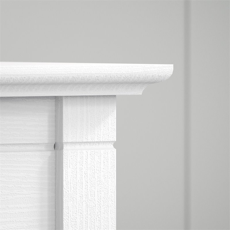 Scranton & Co Contemporary Engineered Wood Writing Desk in White