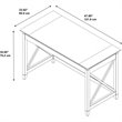 Scranton & Co Contemporary Engineered Wood Writing Desk in White