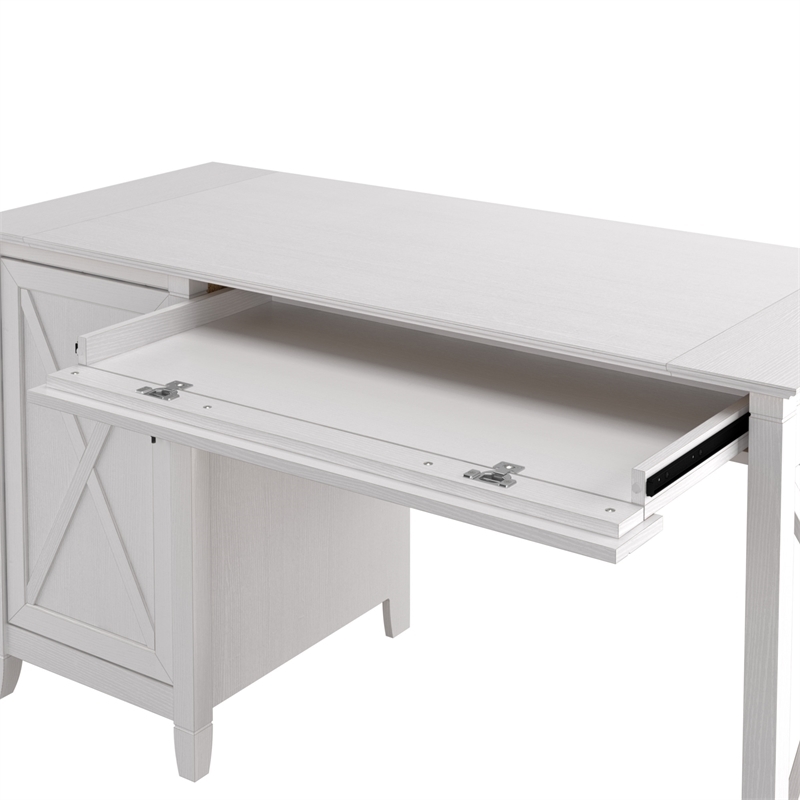 Scranton & Co Contemporary Wood Computer Desk with Storage in White