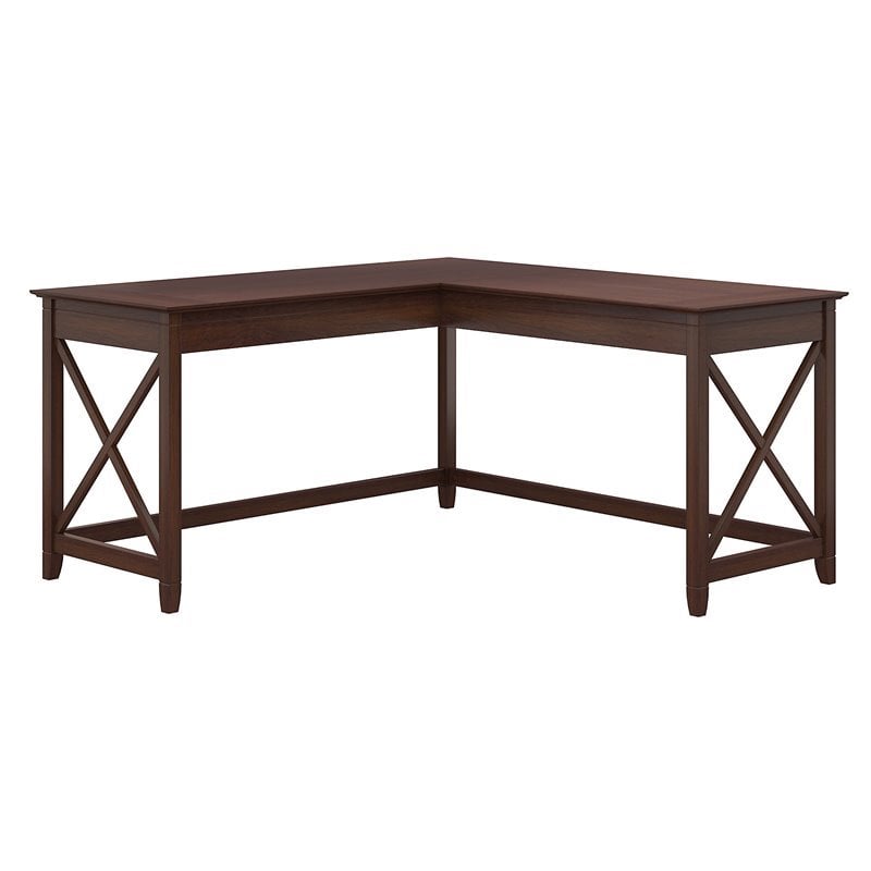 Scranton & Co L Shaped Contemporary Engineered Wood Desk in Cherry