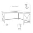 Scranton & Co L Shaped Contemporary Engineered Wood Desk in White