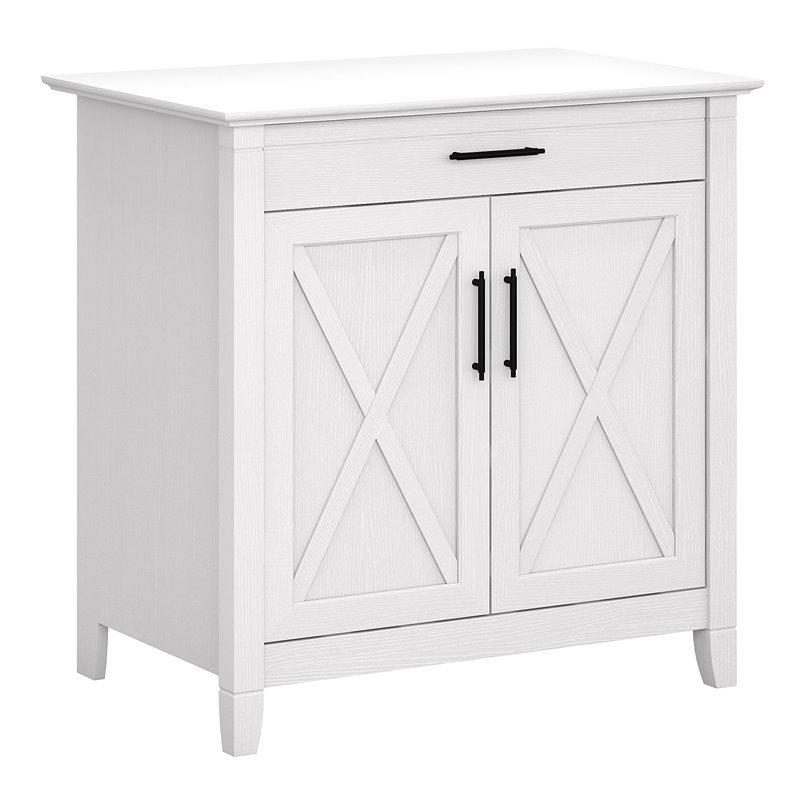 Scranton & Co Contemporary Engineered Wood Storage Cabinet in White