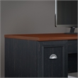 Scranton & Co Furniture Fairview L Desk with Hutch & File Cabinet in Black