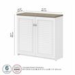 Scranton & Co Farmhouse Engineered Wood Small Storage Cabinet w/ Doors in White