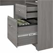 Scranton & Co Furniture Cabot 60W L Shaped Computer Desk in Modern Gray