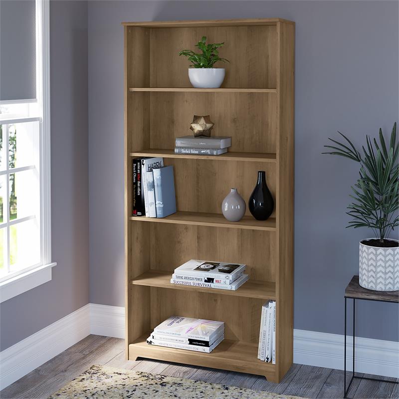 Scranton & Co Furniture Cabot Tall 5 Shelf Bookcase in Reclaimed Pine