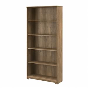 scranton & co furniture cabot tall 5 shelf bookcase in reclaimed pine