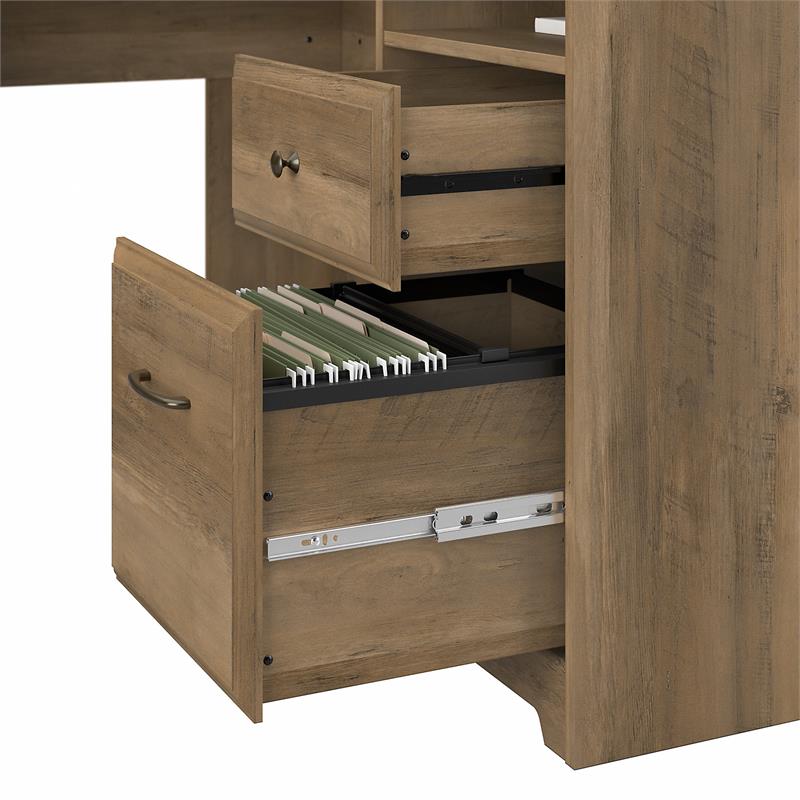 Scranton & Co Furniture Cabot 60W L Shaped Computer Desk in Reclaimed Pine