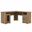 Scranton & Co Furniture Cabot 60W L Shaped Computer Desk in Reclaimed Pine