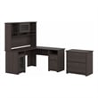 Scranton & Co Furniture Cabot L Shaped Desk with Hutch & File Cabinet