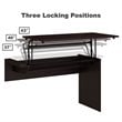Scranton & Co Furniture Cabot 60W 3 Position L Shape Sit Stand Desk in Espresso