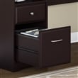 Scranton & Co Furniture Cabot 60W 3 Position L Shape Sit Stand Desk in Espresso