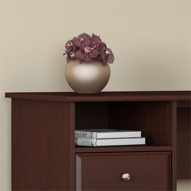 Scranton & Co Furniture Cabot 72W 3 Position L Shaped Sit Stand Desk in Cherry