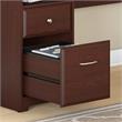 Scranton & Co Furniture Cabot 72W 3 Position L Shaped Sit Stand Desk in Cherry