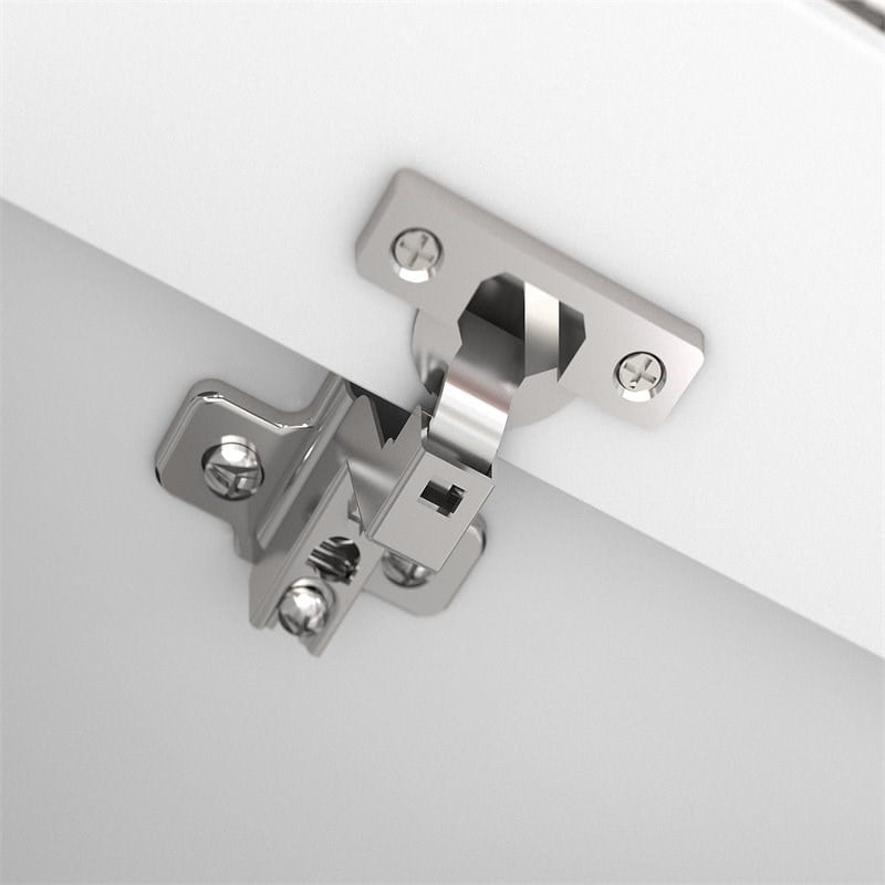 Scranton & Co Furniture Cabot 60W Hutch with Cabinet in White