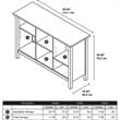Scranton & Co 6 Cube and 3-Shelf Wood Storage Bookcase in White