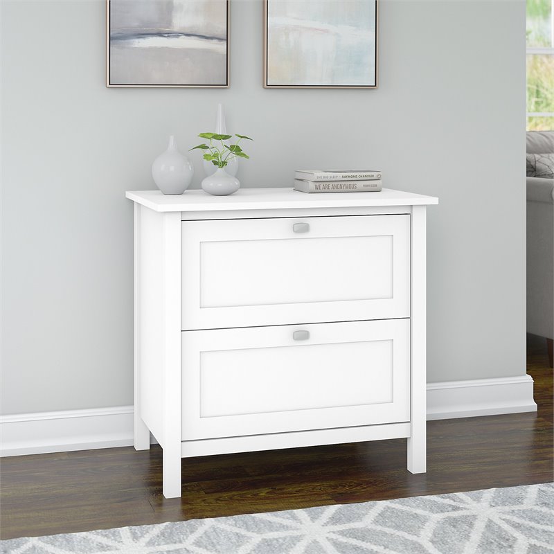 Scranton & Co Furniture Broadview 2 Drawer File Cabinet in Pure White