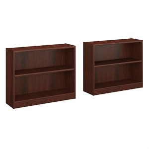 Scranton & Co Furniture Universal 2 Shelf Bookcase in Vogue Cherry (Set of 2)