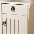 Scranton & Co Engineered Wood Antique White L Shaped Desk Space-Saving 60