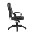 Scranton & Co Contemporary Leather Task Chair with Loop Arms in Black