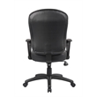 Scranton & Co Contemporary Leather Task Chair with Loop Arms in Black