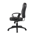 Scranton & Co Contemporary Leather Task Chair with Loop Arms in Black