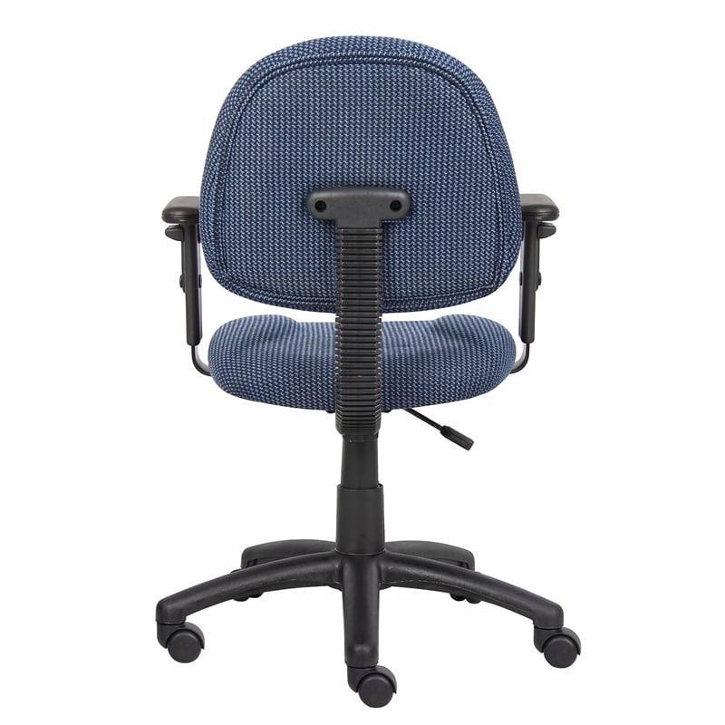 Scranton & Co Contemporary Fabric Adjustable Arms Posture Office Chair in Blue