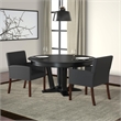 Scranton & Co Contemporary Vinyl Reception Arm Chair in Black