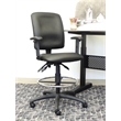 Scranton & Co Multi Function Leather Drafting Stool with Adjustable Arms