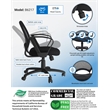 Scranton & Co Mesh Back Task Office Chair with Loop Arms