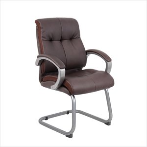 scranton & co executive guest chair in bomber brown