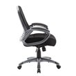 Scranton & Co Ribbed High Back Mesh Chair in Black
