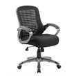 Scranton & Co Ribbed High Back Mesh Chair in Black