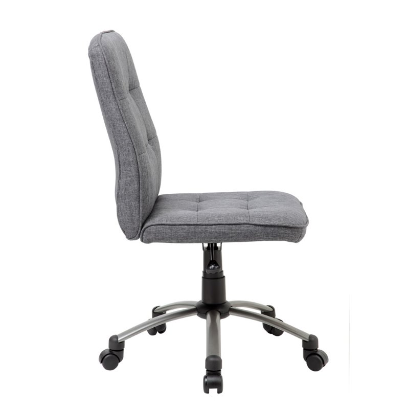 gray armless office chair