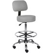 Scranton & Co Faux Leather Adjustable Medical Drafting Stool in Gray