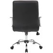 Scranton & Co Modern Faux Leather Swivel Office Chair in Black