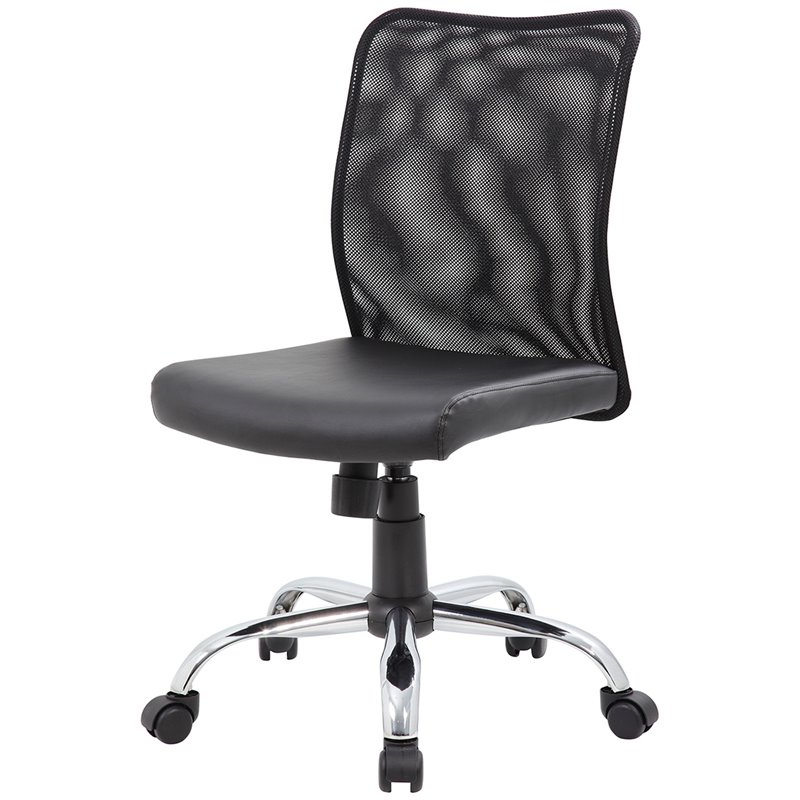 Scranton & Co Mesh Back Swivel Task Chair in Black