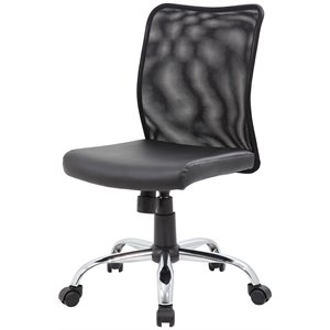 Scranton & Co Mesh Back Swivel Task Chair in Black