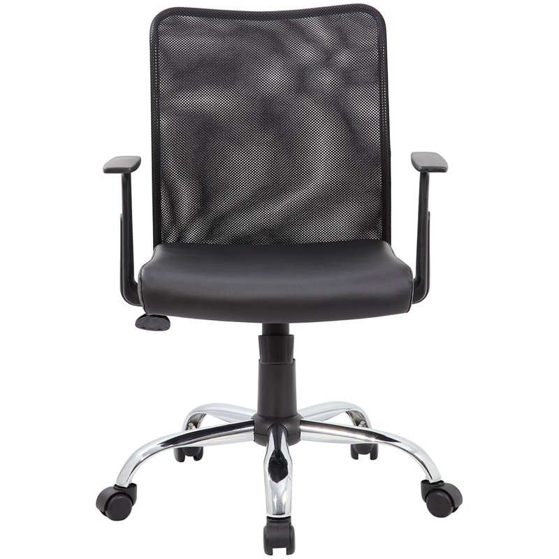 Scranton & Co Mesh Back Swivel Task Chair in Black