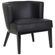 Scranton & Co Faux Leather Reception Chair in Black and Driftwood