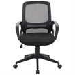 Scranton & Co Contemporary Mesh Fabric Swivel Office Chair in Black