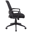 Scranton & Co Contemporary Mesh Fabric Swivel Office Chair in Black