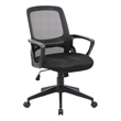 Scranton & Co Contemporary Mesh Fabric Swivel Office Chair in Black